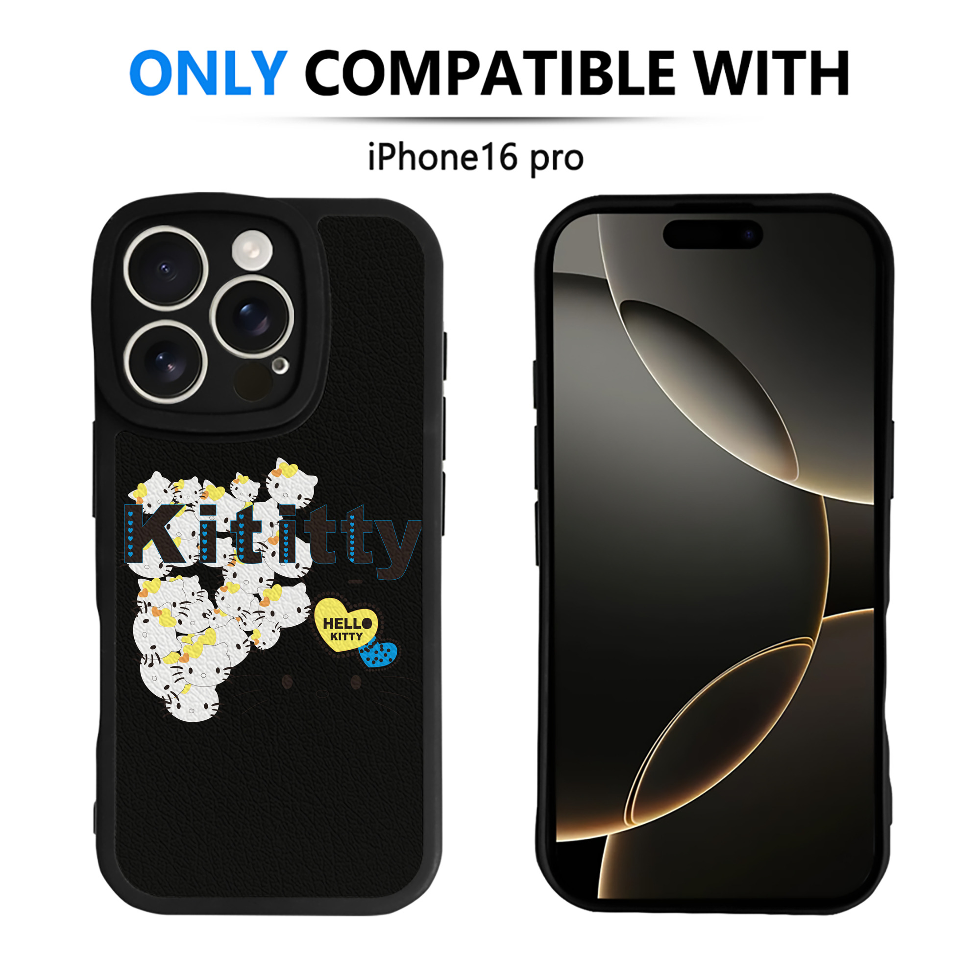（画像用） Hello Kitty ハローキティ 【iPhone 16シリーズ対応】シリコンスマホケース（レザー調） 材質：シリコン